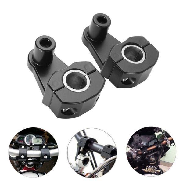 

1 pcs universal for 22mm motorcycle handlebar front handle fat bar mount clamps riser anodized finish mount