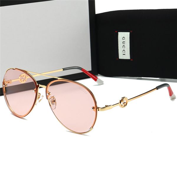 

uv polarized light glass lenses fashion women luxury sunglasses designer brand driving oval metal glasses with box, White;black