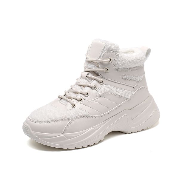 

winter boots women shoes platform warm snow boots christmas ankle for women botas mujer wedge waterproof shoes botines, Black