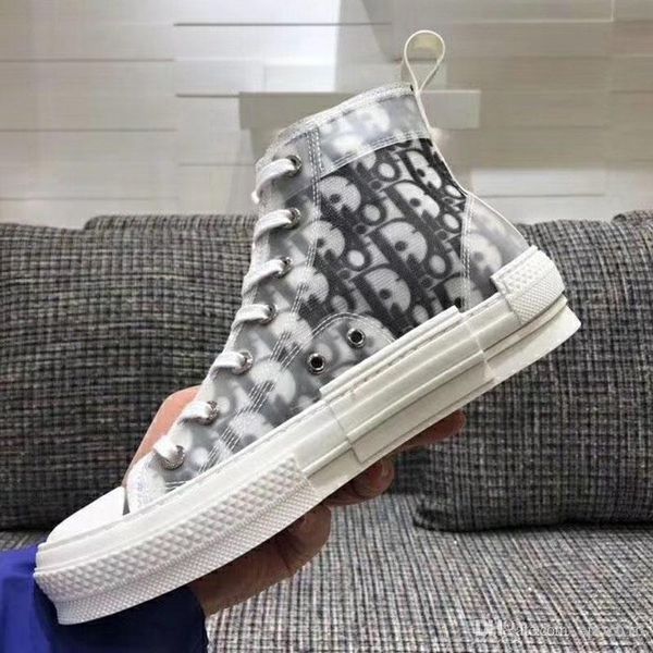 

2019 selling new luxury designer woman's low walking sneaker in oblique embroidered canvas high sneaker women's lace-up casual sho