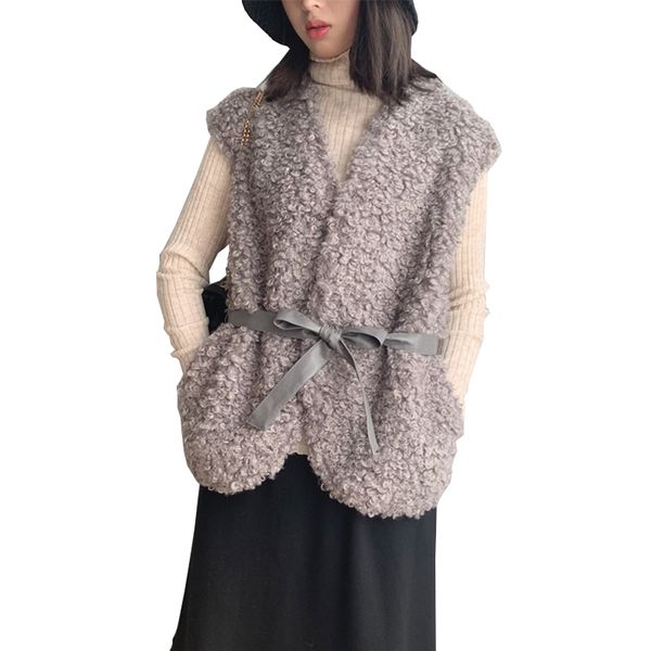 

autumn winter faux fur vest women teddy coat waistcoat fashion casual plush sleeveless vest female warm jacket slim outerwear, Black;white