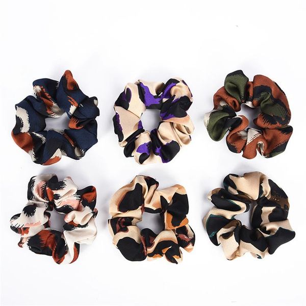 Bright Women Girls Camouflage Elastic Ring Hair Ties Accessories