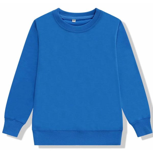 

childrens garment solid color pullover wool sweater circle children pure cotton round neck male girl kindergarten class service, Black