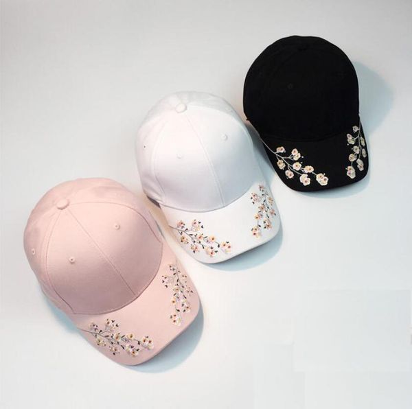 

hats women embroidery cotton baseball cap hip hop hats girls flowers baseball cap outdoor visor hat, Blue;gray