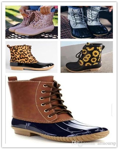 

woman slip duck boots women shoes ankle pvc adults non-slip waterproof breathable casual rainy days necessary, Black