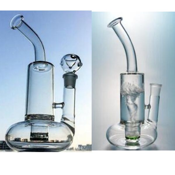 

10,8-дюймовый Clear Glass Beaker Bongs Tornado Base Циклон Percolator Бонги Стеклянные Водопроводные трубы табака Масляные Dab Rigs С 14мм Совместным Bowl