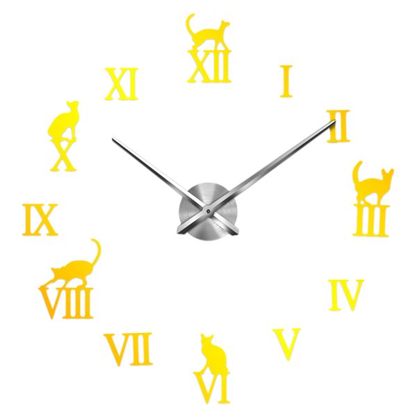 

3d diy часы настенные наклейки декор для домашнего офиса декор числительных римская