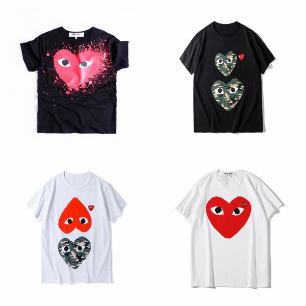 

lover new arrive com cdg classic tee brand new black men play t-shirt white short sleeve m size men's japan brand, Black;blue
