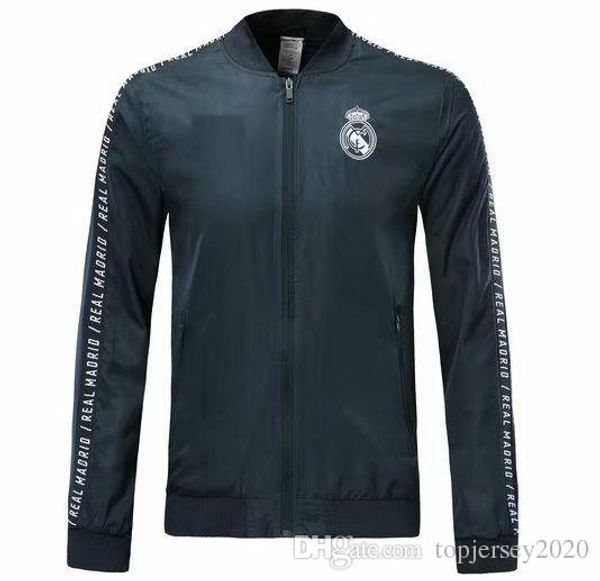 

thai 19 20 real madrid windbreaker modric soccer tracksuit benzema jacket 2019 2020 asensio isco chandal training hoodie sports wear, Black;yellow