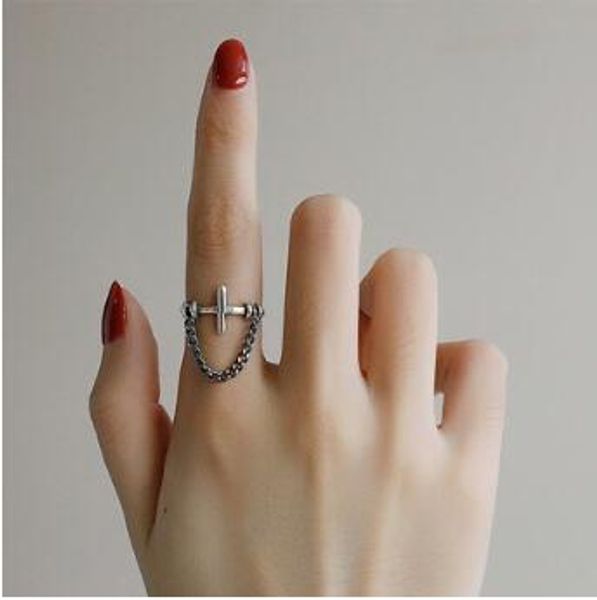 

vintage silver цвет металл панк цепи крест открытых кольца пряжка дизайн кольцо перста для женщин мужчин партии ювелирных подарков