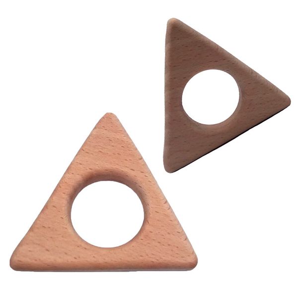 

200pcs аксессуары для младенцев номер прекрасный мультфильм бук вуд треугольные пластины форма прорезыватель природные diy зубные ожерелье б