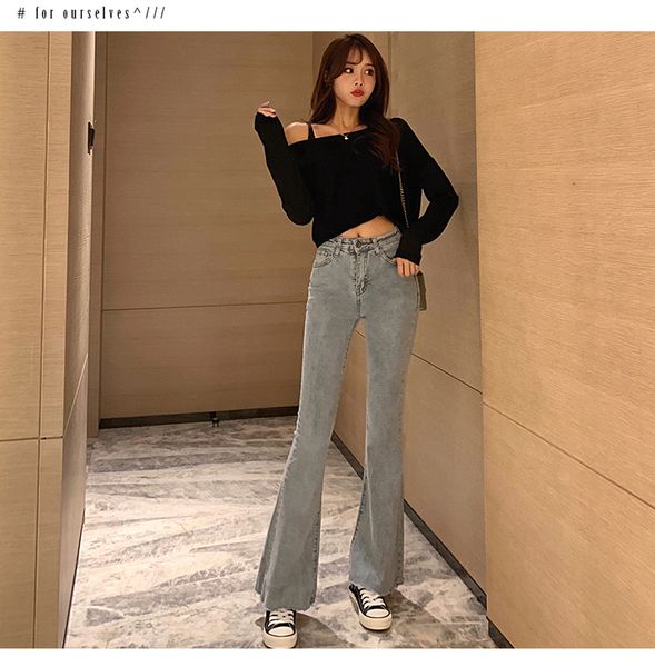 

violet female jeans stretch horn points, Blue