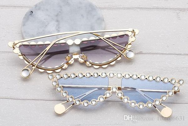 

woman metal set au glasses ladies fashion triangular cat eye frame driving glasses wind cool sun glasses girl sunglasses ship, White;black
