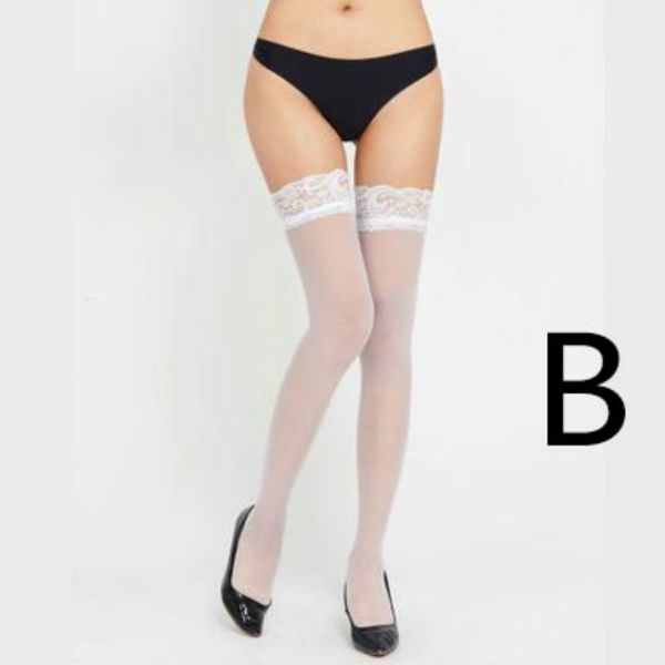 

womens designer lace transparent stockings womens brand over knee stockings fashion perspective sock wholesale, Black;white