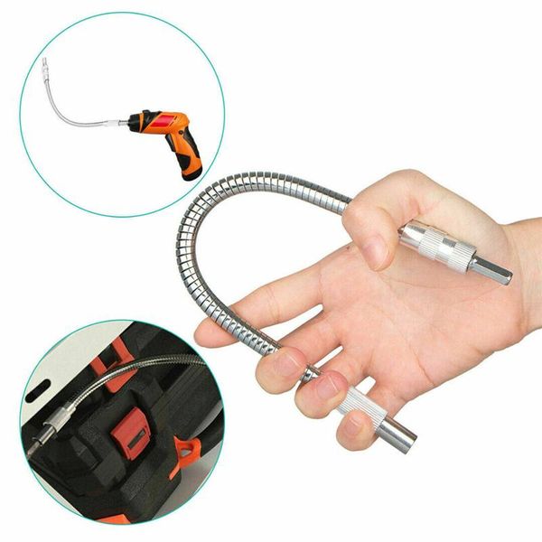 

1/4'' flexible extension soft screwdriver holder magnetic universal angle socket driver adapter shaft hex drill bit turning