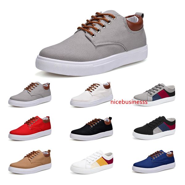 

men shoes no-brand canvas spotrs casual sneakers white black red grey khaki blue fashion new style shoes size 39-46