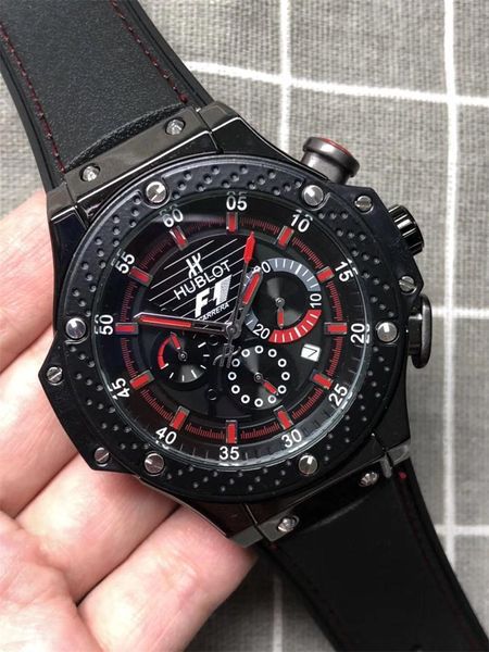 

2019 новый итальянский лучший бренд часы F1 Спортивный автомобиль часы календарь три глаза мужские спортивные мужские часы Relogio мода Повседневная роскошные часы