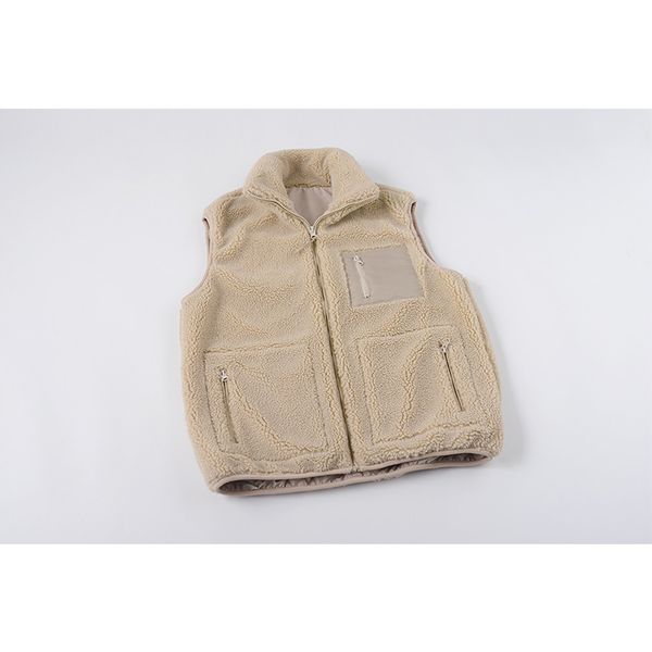 

women sweater a fleece jacket with a zipper that goes with high collar, White;black