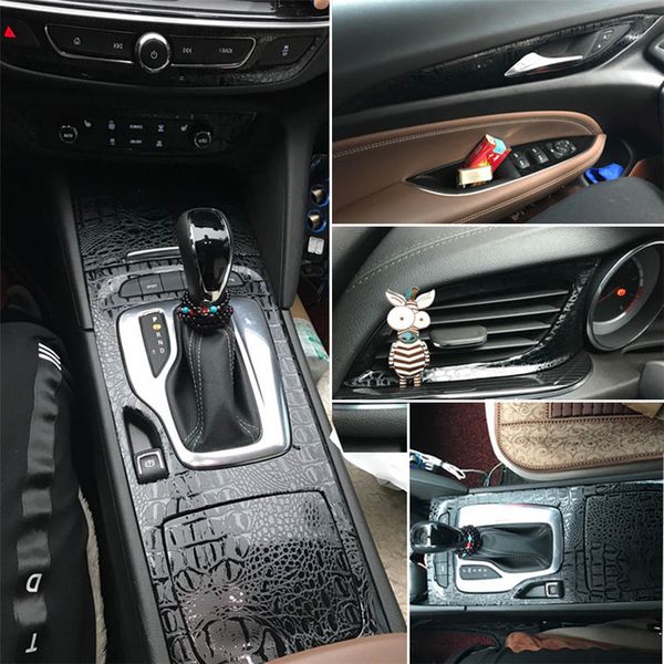 Per Buick Regal 2017-2019 Auto-Styling In Fibra di Carbonio Interni Auto Center Console Cambiamento di Colore Stampaggio Decalcomanie