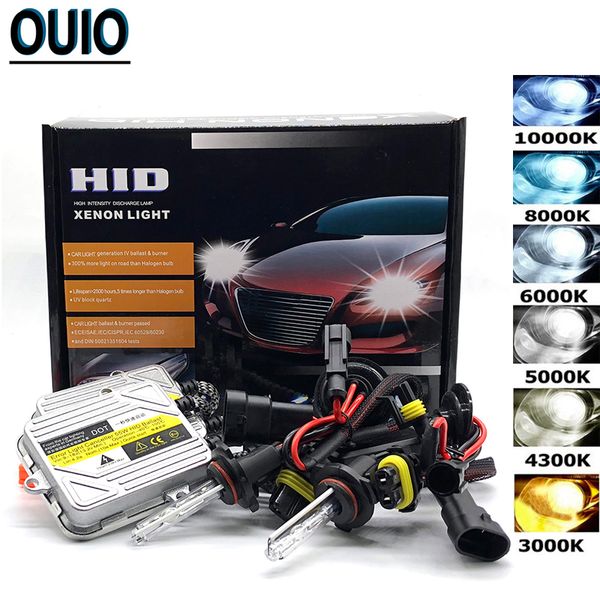 

55w hid xenon kit fast start car headlight bulbs h1 h3 h4 hi/lo h11 9005 9006 fog lights 3000 4300 6000 10000k 12v auto headlamp
