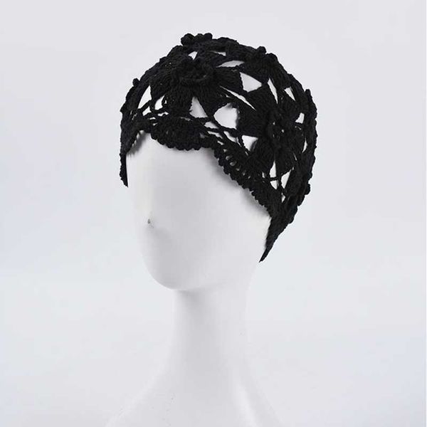 

fibonacci fashion female beret handmade crochet weave openwork flowers hat women berets, Blue;gray