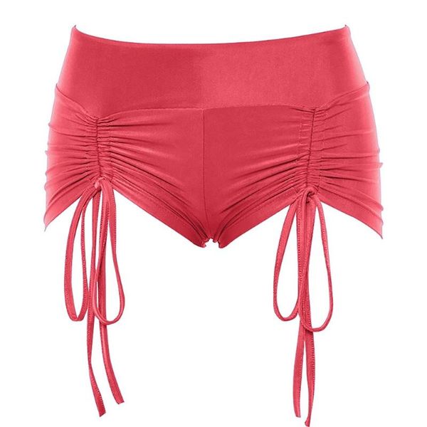 

pink solid women's quick dry leggings workout waistband skinny yoga short short lady seamless gym exercise fitness trousers #lr3, White;red