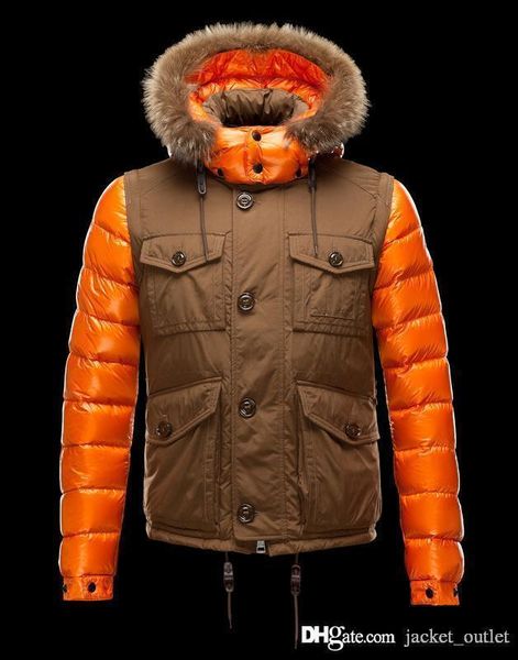 

fashion winter down jacket cool zippers brand designer jackets men hoodies warm coat design outdoor coats sale, Black