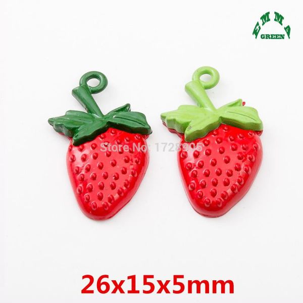 

strawberry charms for jewelry making red painted fruit charms pendant for jewelry 10pcs 26mm diy lovely strawberry, Bronze;silver