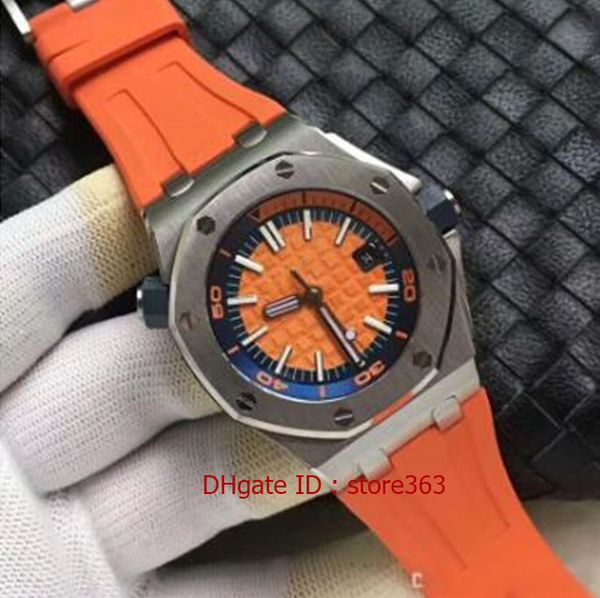 

quality sport watches automatic mechanical watches diver watches 15710st waterproof 60m sapphire wristwatch, Slivery;brown