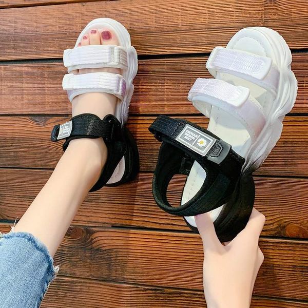

wedge all-match female sandal beige heeled sandals 2020 summer espadrilles platform comfort shoes for women muffins shoe, Black