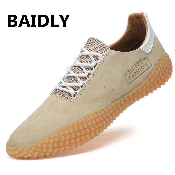 

brand men casual shoes genuine leather men flats soft oxford shoes outdoor men's sneakers, Black