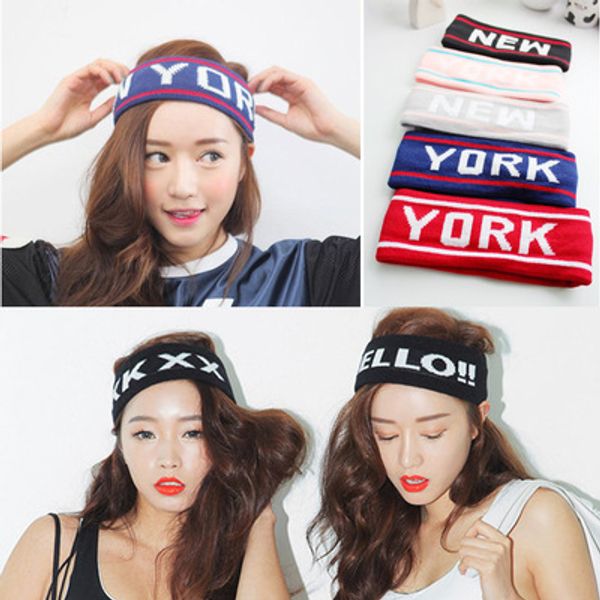 

дизайнер оголовье моды harajuku стиль спорт knit wool упругие сверхширокий версия оголовье волос хооп tide женский, Silver