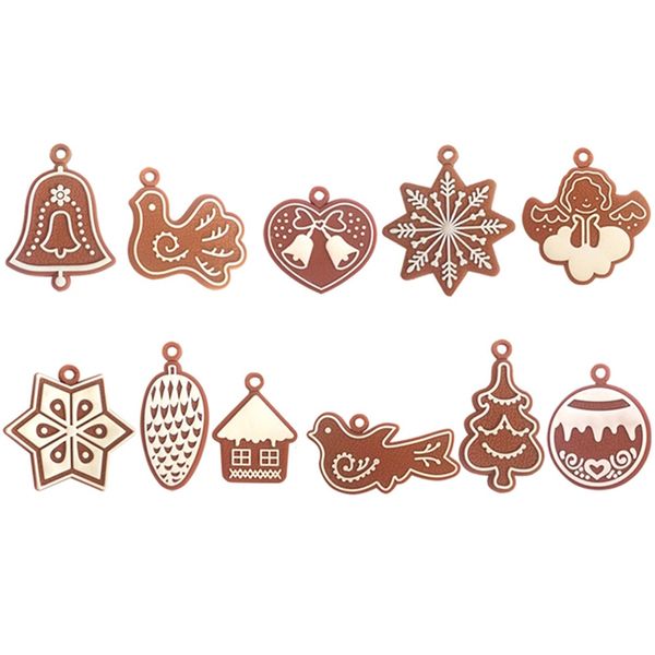 

11pcs / серия новый xmas gifts рождественская елка висячие украшения безделушка капля подвески партии украшения для дома