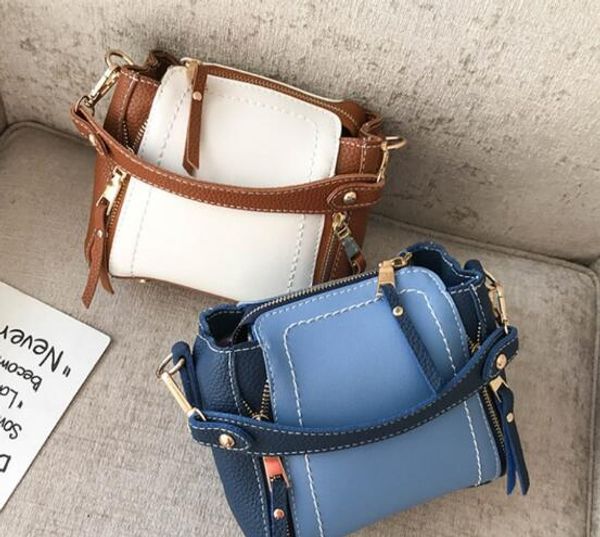 

new women's bag europe and america ladies color matching shoulder bag fashion portable messenger mobile phone packet