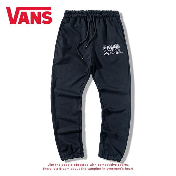 

mens luxury classic track pants fashion salling trousers casual wild cotton sweat pants washed custom trend loose track pants, Black