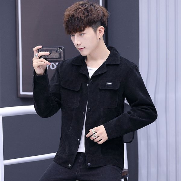 

2019 новый мужской пиджак тонкий пиджак мужской европейский и американский стиль простой мужской пиджак v69, Black;brown