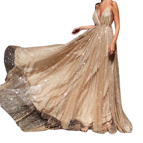 

summer backless long party dress women deep v neck sleeveless dresses elegant woman party night dress clothes 2019, Black;gray