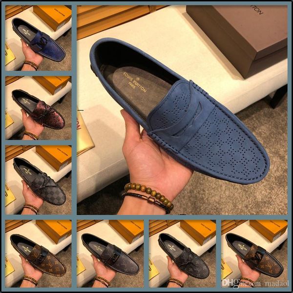 

20fw mens shoes casual luxury men's loafers genuine leather breathable driving shoes footwear mocassim masculino couro cqcq4, Black