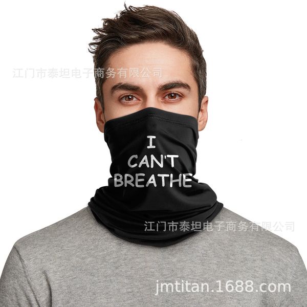 

i black breath i can't sigh breath scarf outdoor mask can't breathe, Blue;black