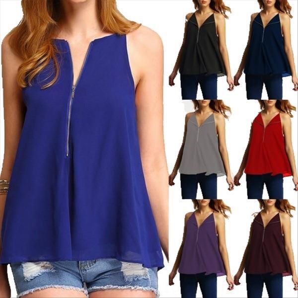 

women's t- t-shirt casual loose irregular v-neck chiffon shirt temperament commuting women's clothing, White