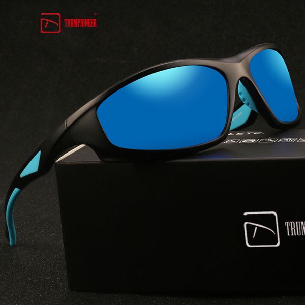 

trumpioneer classic men polarized sunglasses outdoor sport sun glasses male uv400 tr90 frame lens driving goggle eyewear for men, White;black