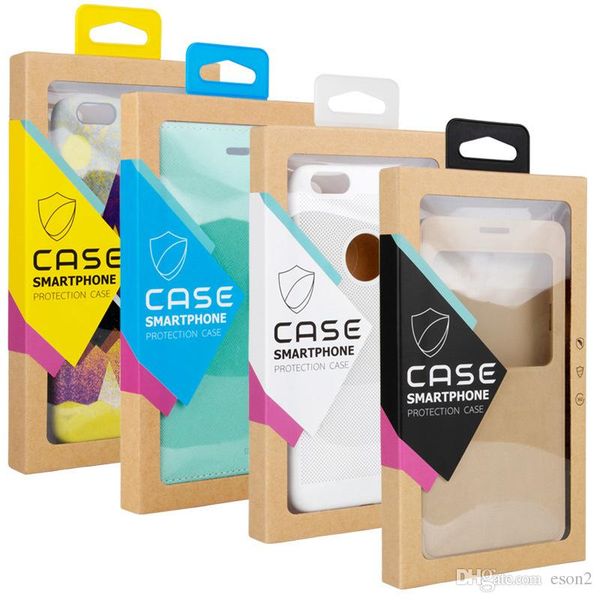 

fashion generic retail package box kraft paper box packaging phone cover for cell phone case package samsung