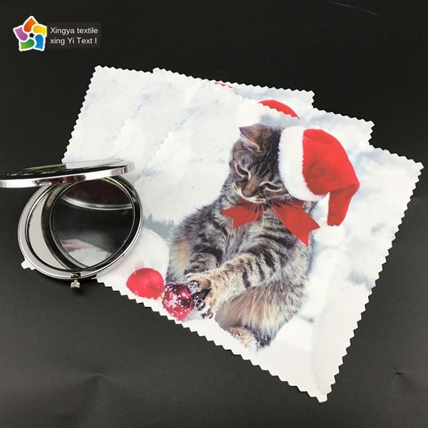 

microfiber printed screen polyester glasses wiping glasses cloth mobile phone screen lens wiping cloth