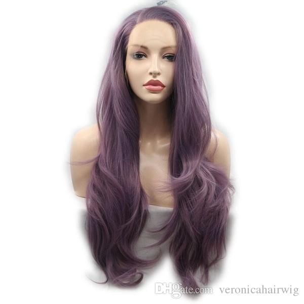Beautiful 180 Density Natural Wavy Synthetic Lace Front Wigs For