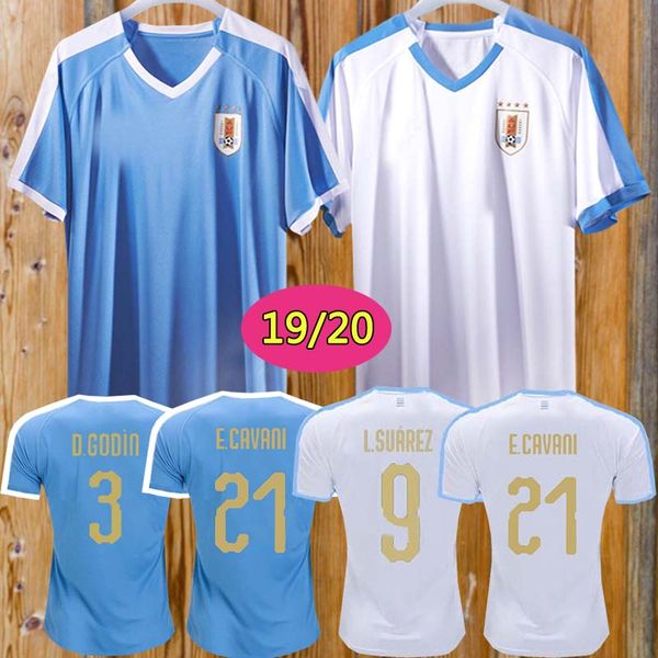 

2019 Copa America Uruguay Soccer Jersey 19/20 Home 9 L.suarez 21 E.cavani Soccer Shirt #3 D.GODIN Football Jersey