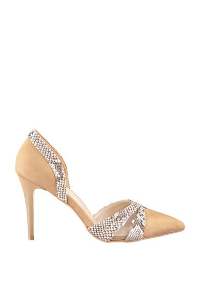 

trendyol snake detailed woman classic heels shoes takss20to0051, Black