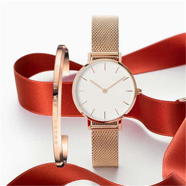 

2020 Daniel New Luxury DW кварцевые часы 32 36MM женщин людей Супер Качество Все часы стали и ювелирные изделия Браслеты Lady Элегантный с коробкой