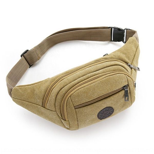 

z25ik men's and women's canvas running canvas mobile wallet business money collection large capacity bag multi-function messenger