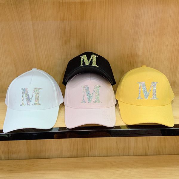 

2019 new baseball cap cotton letter spring cap snapback hat summer hip hop hats for men women dance run big m