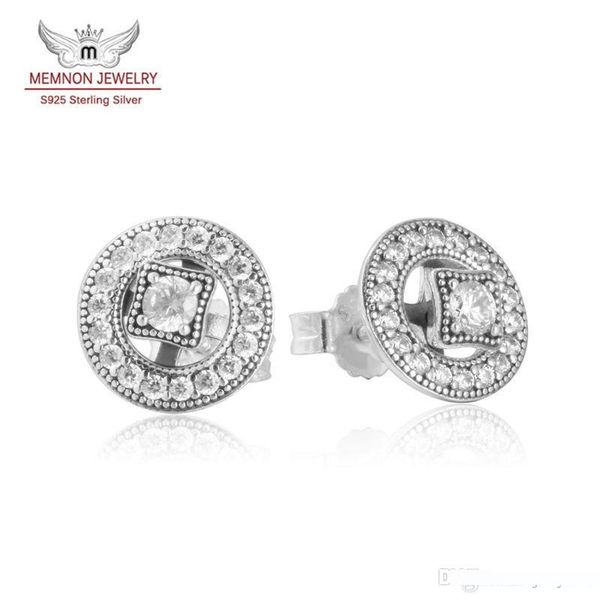 

мемнон ювелирные изделия 2016 новая осень урожай cz бриллиантовые серьги 925 стерлингового серебра серьги для женщин свадебная мода ювелирны, Golden;silver